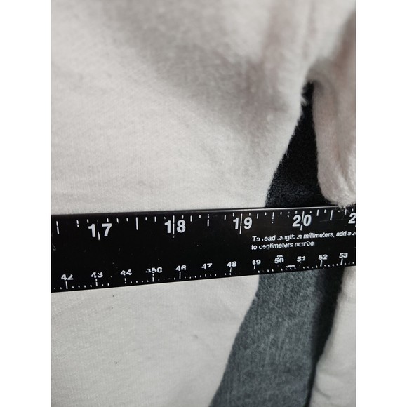 ANTHROPOLOGIE Women's Med IVANNA LIZZIE MOCK NECK BLack TRIM WHITE SWEATER - Picture 8 of 11